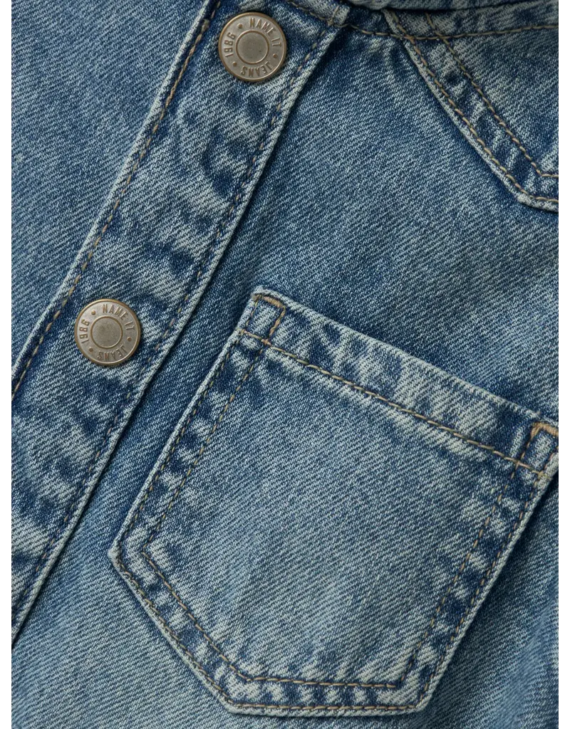name it Bo Shirt Hoodie Vintage Medium Blue Denim