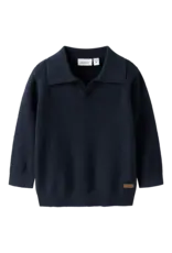 name it Loop Knit Sweater Navy Blazer