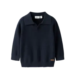 name it Loop Knit Sweater Navy Blazer
