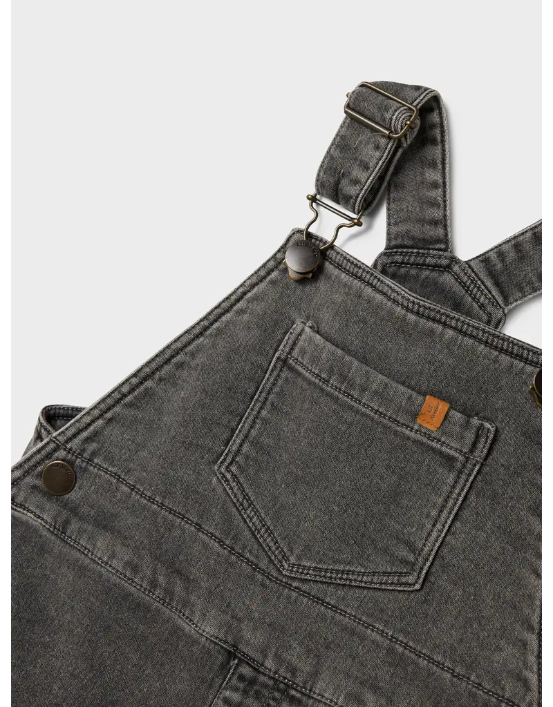 Lil' Atelier Lulia Loose Denim Overall Medium Grey Denim