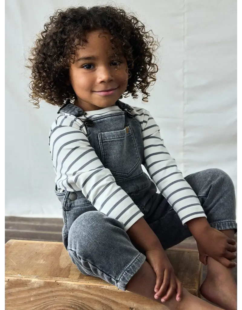 Lil' Atelier Lulia Loose Denim Overall Medium Grey Denim