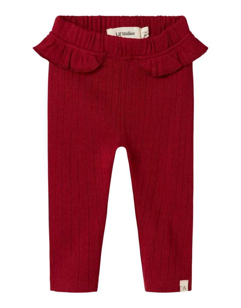 Lil' Atelier Rachel Slim Legging Red Dahlia