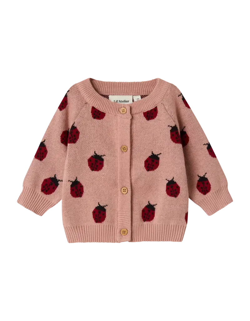 Lil' Atelier Lulio Knit Cardigan Misty Rose