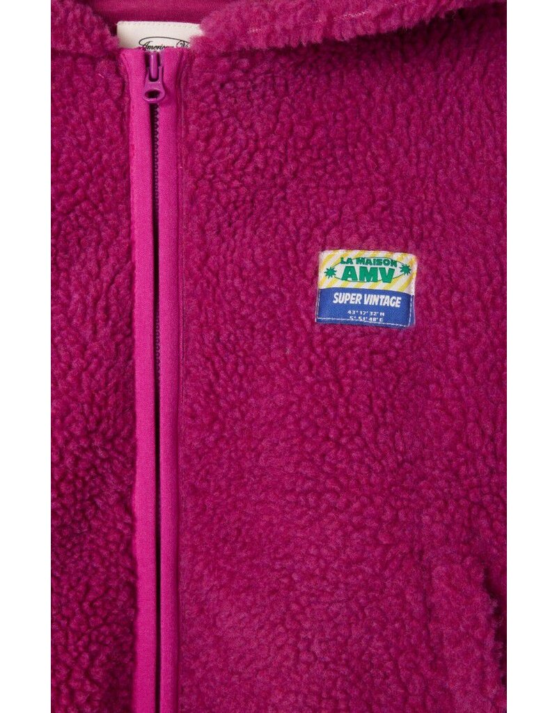 American Vintage Hoktown Hoodie Vest Fuchsia