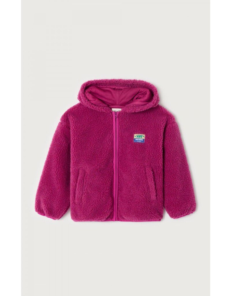 American Vintage Hoktown Hoodie Vest Fuchsia