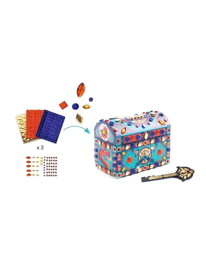 Djeco Knutselpakket Schatkist maken blauw