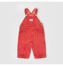 Goldie + Ace Blake Vintage Washed Denim Overalls Apple Red