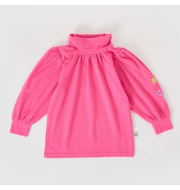 Goldie + Ace Sofia Embroidered Puff Sleeve Skivvy