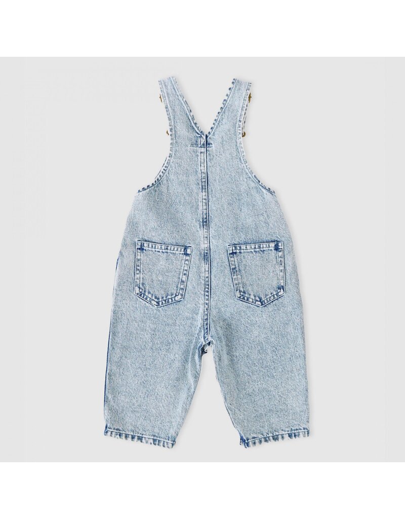 Goldie + Ace Austin Vintage Washed Denim Overalls Light Denim