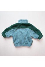 Goldie + Ace Frankie Sherpa Jacket Teal/Cream/Dark Jade