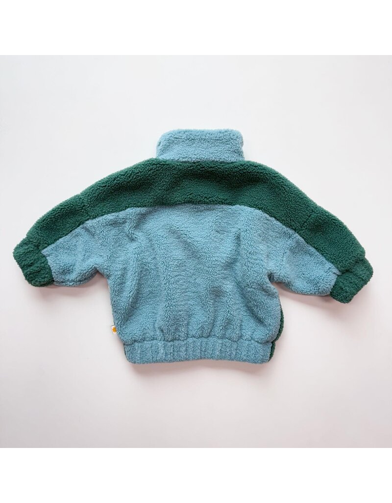 Goldie + Ace Frankie Sherpa Jacket Teal/Cream/Dark Jade