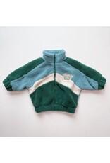 Goldie + Ace Frankie Sherpa Jacket Teal/Cream/Dark Jade