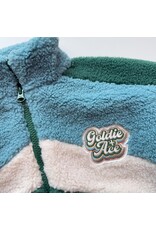Goldie + Ace Frankie Sherpa Jacket Teal/Cream/Dark Jade