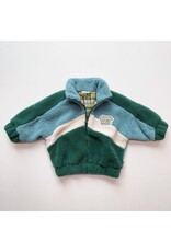 Goldie + Ace Frankie Sherpa Jacket Teal/Cream/Dark Jade