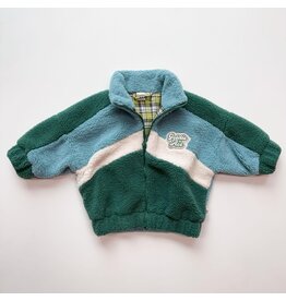 Goldie + Ace Frankie Sherpa Jacket Teal/Cream/Dark Jade