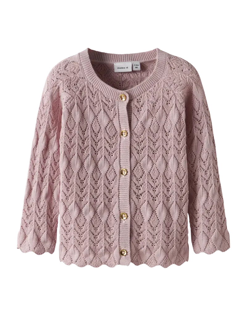 name it Lilje Knit Cardigan Burnished Lilac