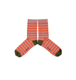 piupiuchick Socks Pink & Orange Stripes