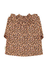 piupiuchick Blouse Light Pink & Brown Flowers