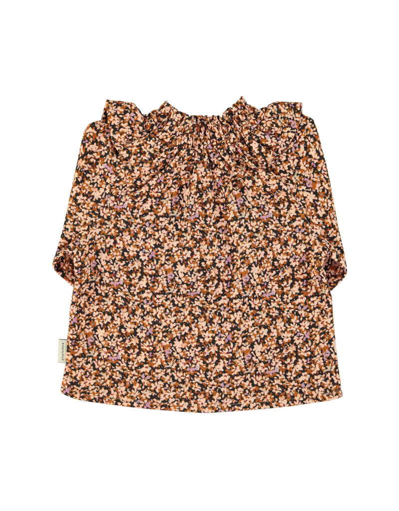 piupiuchick Blouse Light Pink & Brown Flowers