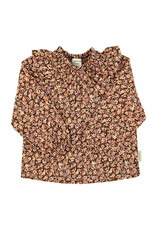 piupiuchick Blouse Light Pink & Brown Flowers