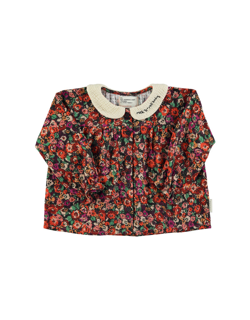 piupiuchick Peter Pan Collar Blouse Multicolor Flowers
