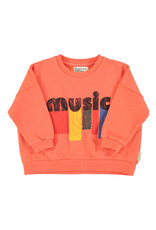 piupiuchick Sweatshirt Orange w. “Music” Print