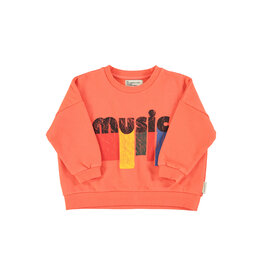 piupiuchick Sweatshirt Orange w. “Music” Print