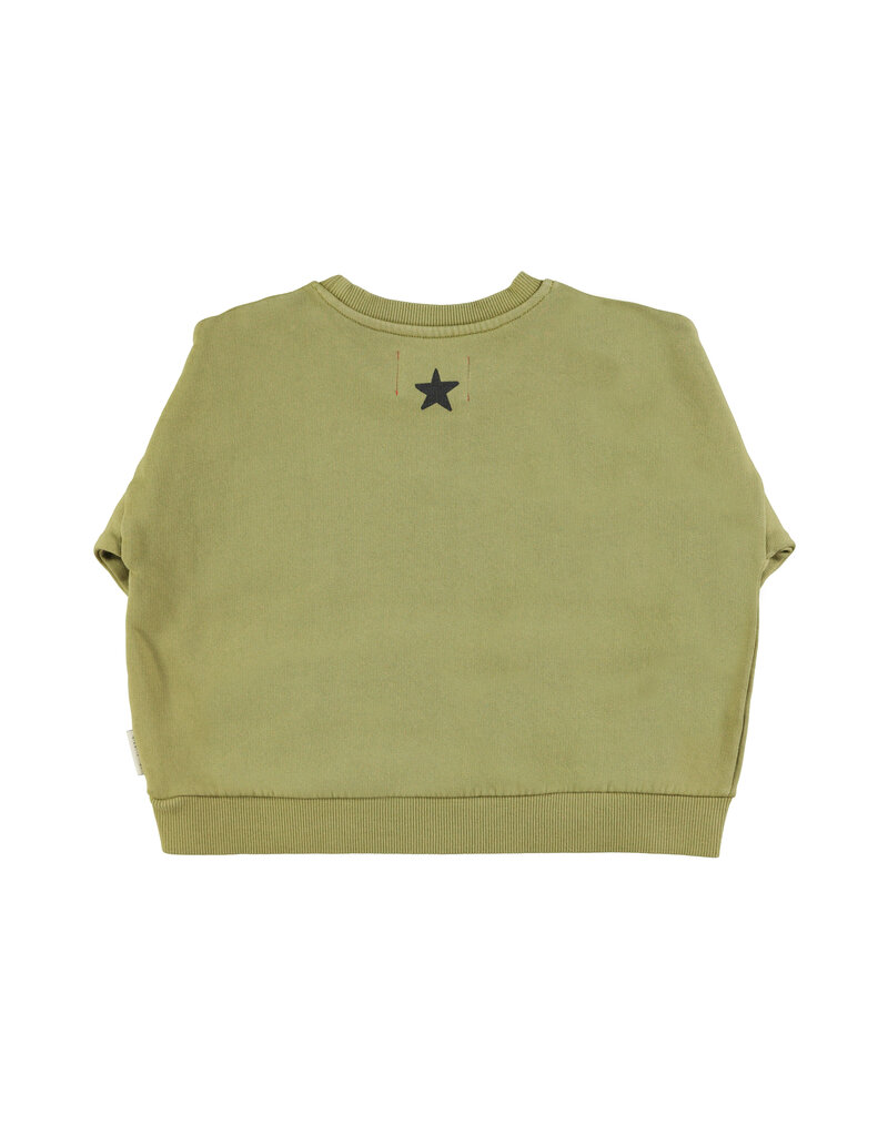 piupiuchick Sweatshirt Olive Green w. Tiger Print