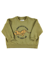 piupiuchick Sweatshirt Olive Green w. Tiger Print