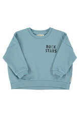 piupiuchick Sweatshirt Blue W. “Rock Stars” Print