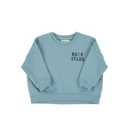 piupiuchick Sweatshirt Blue W. “Rock Stars” Print