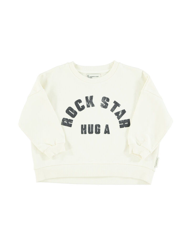 piupiuchick Sweatshirt Ecru w. |Rock Star Print