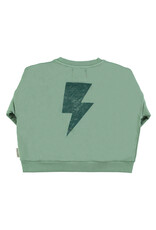 piupiuchick Sweatshirt Green w. Rock & Roll Print