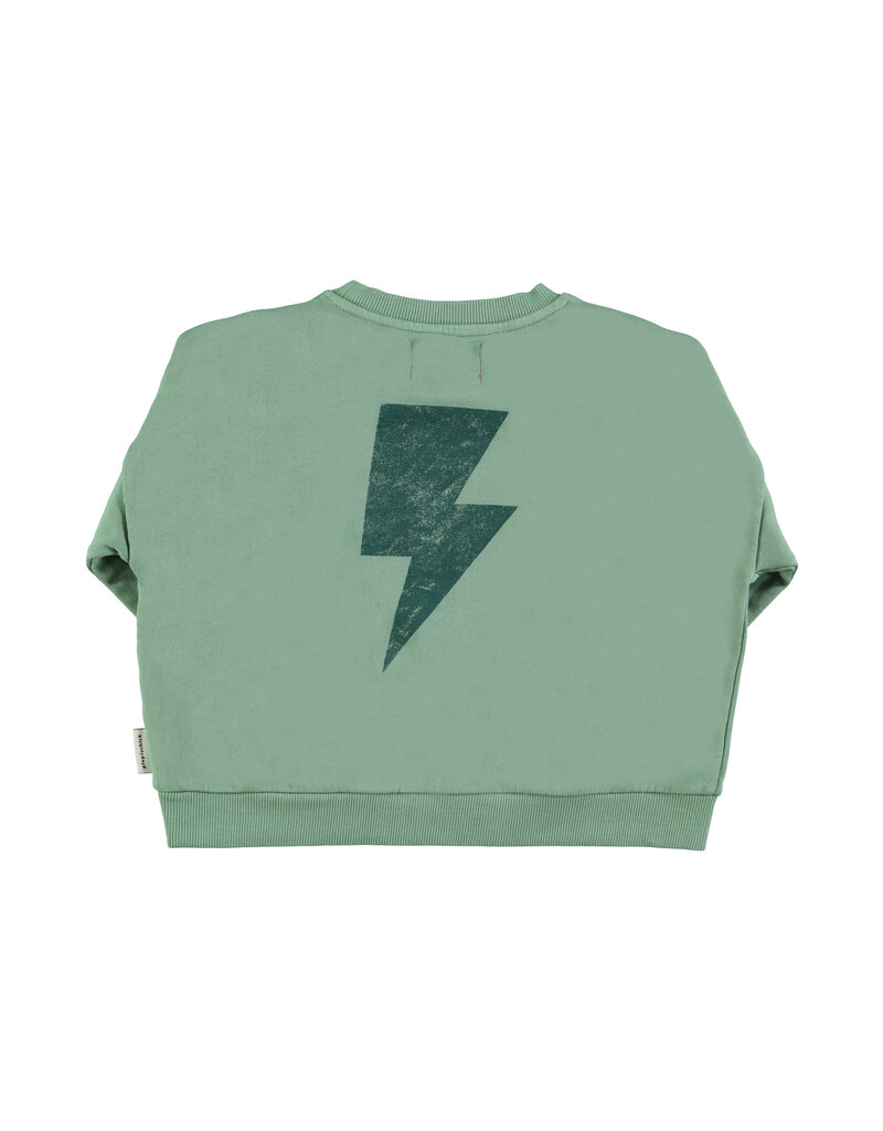 piupiuchick Sweatshirt Green w. Rock & Roll Print