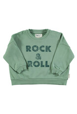 piupiuchick Sweatshirt Green w. Rock & Roll Print