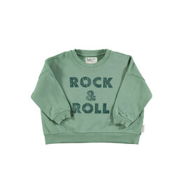 piupiuchick Sweatshirt Green w. Rock & Roll Print