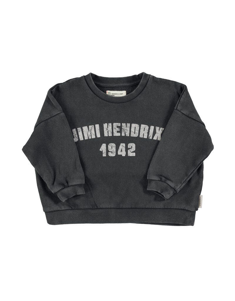 piupiuchick Sweatshirt Faded Black w. Jimi Hendrix Print