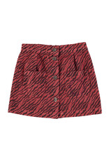 piupiuchick Short Skirt Bordeaux w. Zebra Print