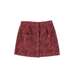 piupiuchick Short Skirt Bordeaux w. Zebra Print