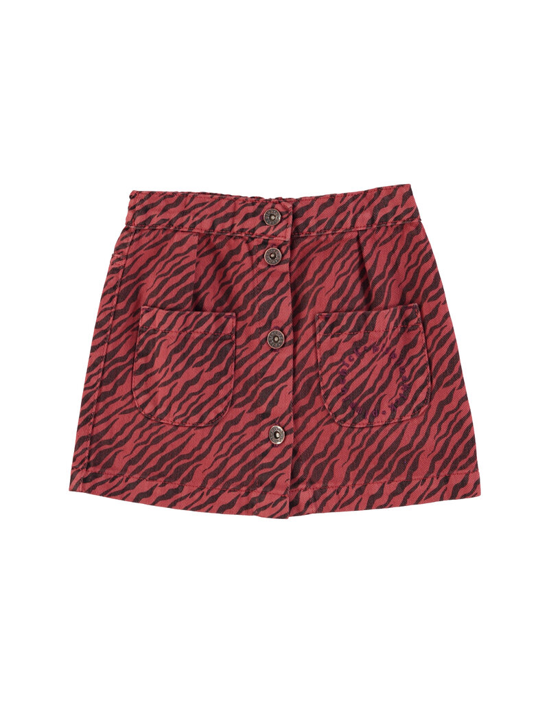 piupiuchick Short Skirt Bordeaux w. Zebra Print