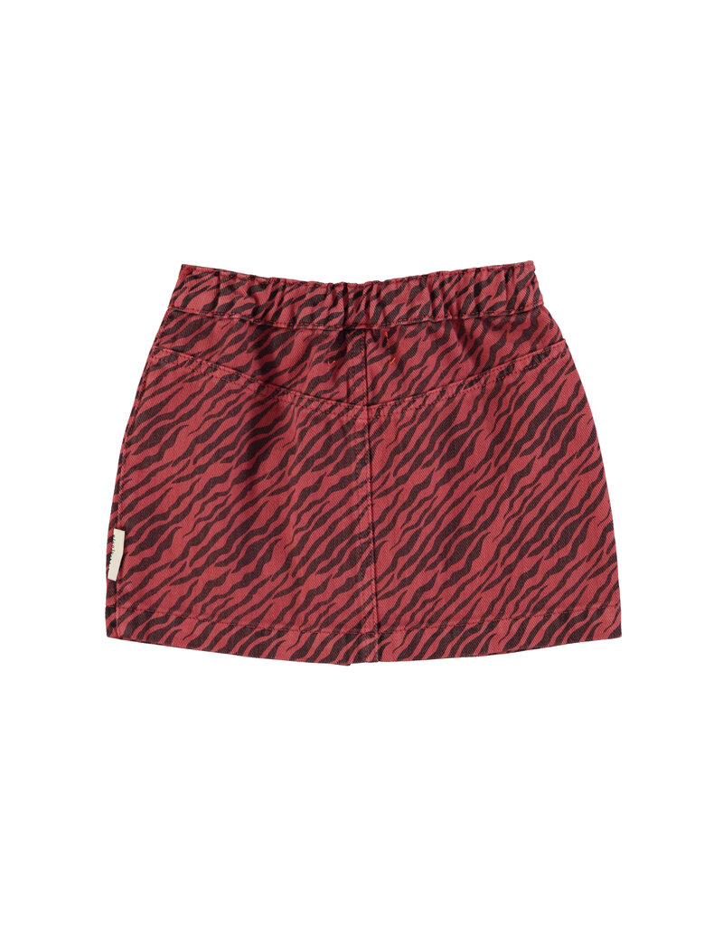piupiuchick Short Skirt Bordeaux w. Zebra Print