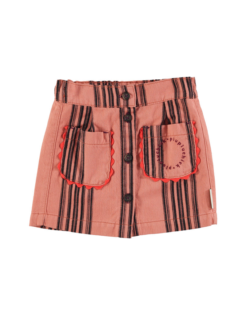 piupiuchick Short Skirt Pink w. Black Stripes