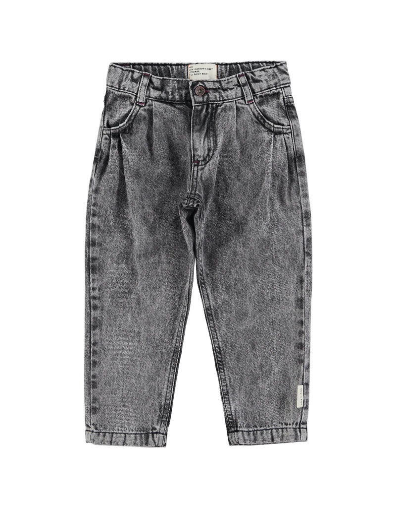 piupiuchick Mom Fit Trousers Washed Black Denim