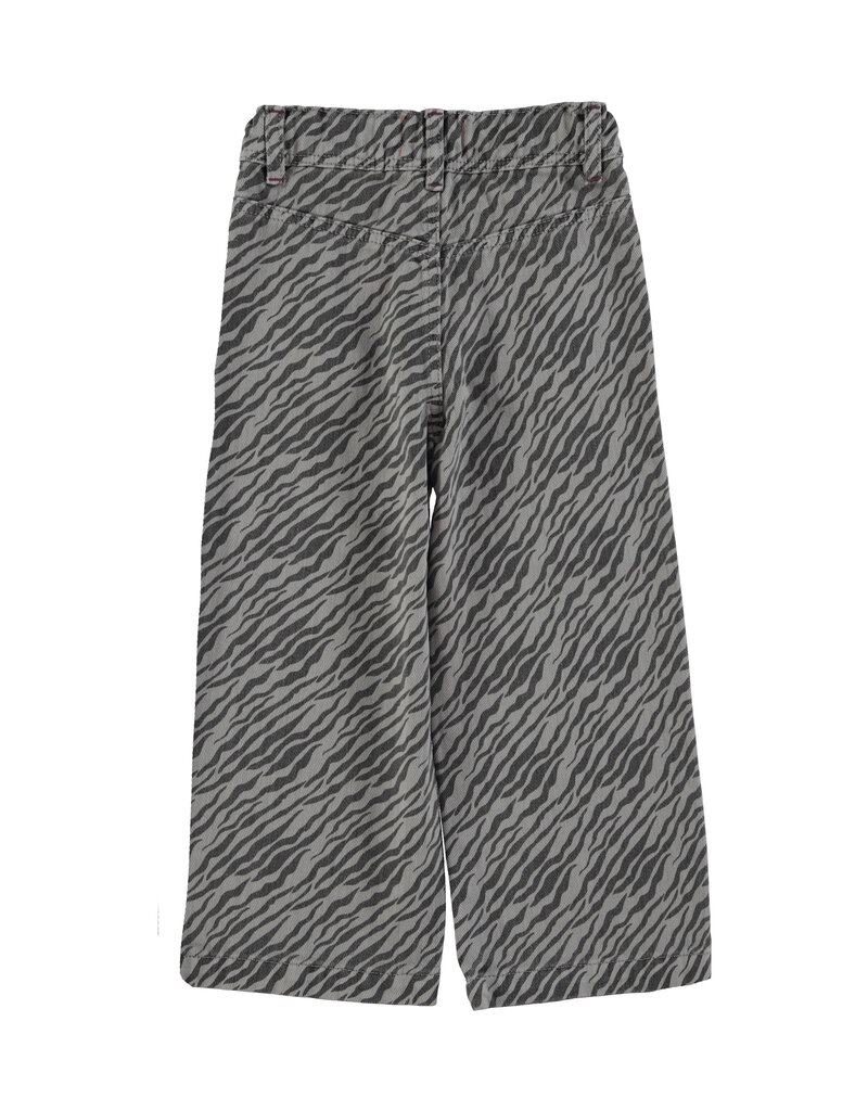 piupiuchick Flare Trousers Grey w. Zebra Print
