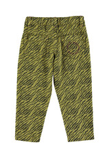 piupiuchick Mom Fit Trousers Olive Green w. Zebra Print