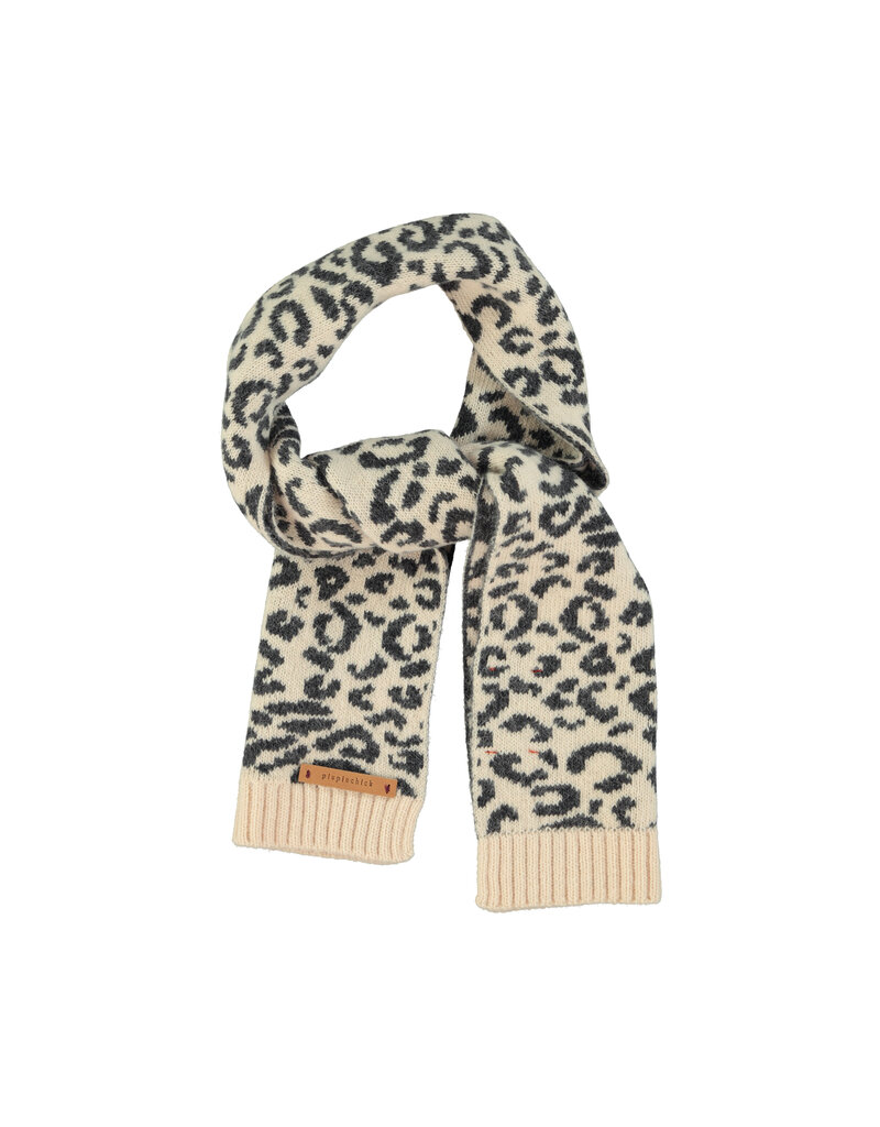 piupiuchick Knitted Scarf with Animal Print