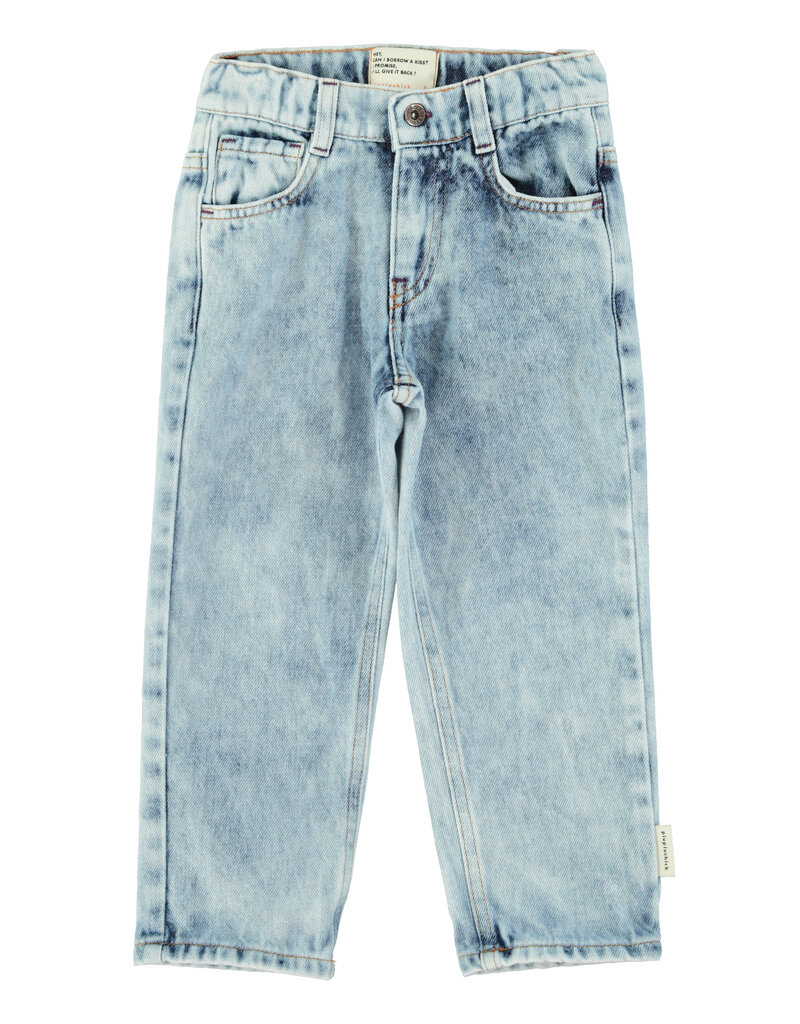 piupiuchick Unisex Trousers Washed Blue Denim