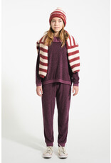 piupiuchick Terry Cotton Sweatshirt Aubergine w. Animal Print