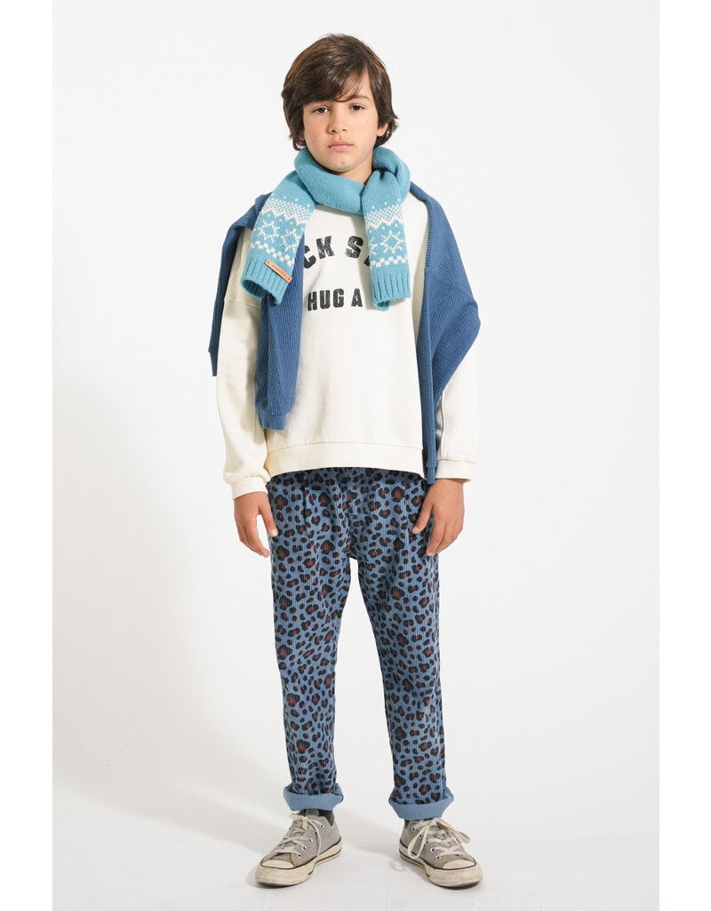 piupiuchick Unisex Trousers Blue w. Animal Print