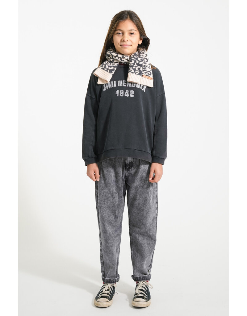 piupiuchick Sweatshirt Faded Black w. Jimi Hendrix Print